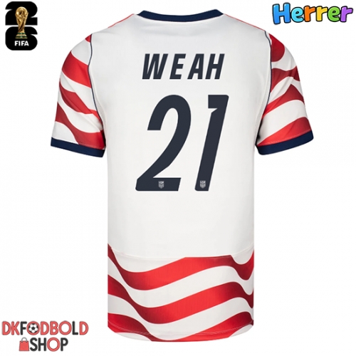 Forente stater Timothy Weah #21 Hjemmebanetrøje VM 2026 Kort ærmer